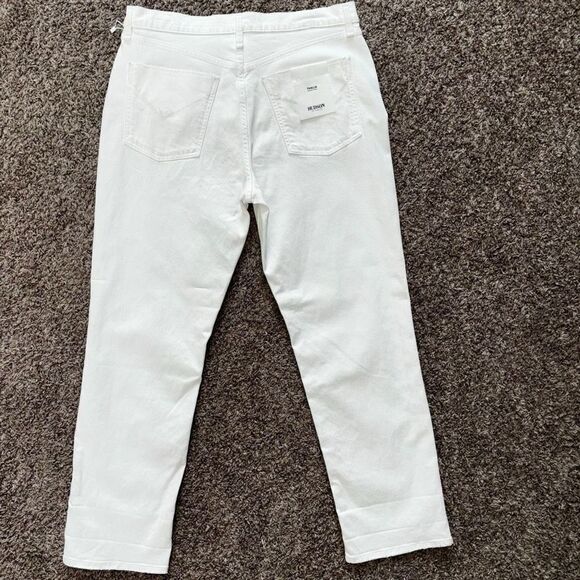 HUDSON JEANS Thalia Straight Leg 90s Jeans in White Mustang Size 31 NEW - Picture 6 of 15
